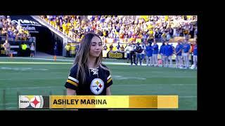 Ashley Marina National Anthem Pittsburgh Steelers vs. Buffalo Bills 2023