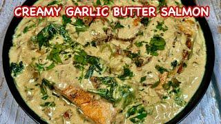 Creamy Garlic Butter Salmon And Spinach Delicious Dish Youll Love  Pinoy Simple Cooking