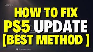 How to Fix PS5 Update  BEST Method  Update Error on PS5