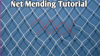 Net Mending Tutorial  Fishing Net Repair  Net Mending