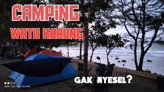 Camping di pantai watu karung pacitan biayafasilitas kenyamanan keindahan semua tersedia