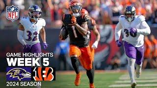 Baltimore Ravens vs. Cincinnati Bengals Game Highlights  NFL 2024 Season Week 5