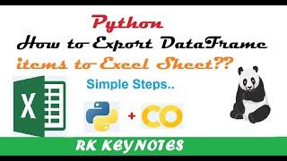 #09 How to Export Data Frame to Excel File?  to_excel function in Pandas  Google Colab  RK