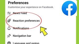 Facebook Reaction preferences Settings