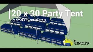 How Many Guests Can Fit Under A 20 x 30 Party Tent? - Dreamers Event Rentals