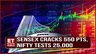 Sensex Cracks 550 Pts Nifty Tests 25000 It Stocks Bleed  Opening Bell  ET Now