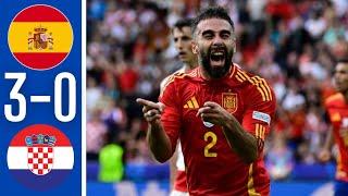 Spain vs Croatia 3-0 - All Goals and Highlights - EURO 2024