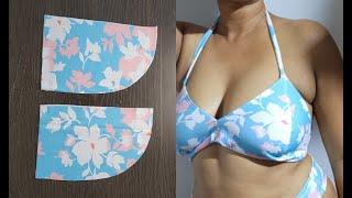 Bikini Top Cutting and Stitching For Beginners  No Pattern