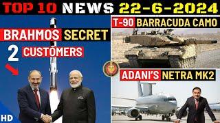 Indian Defence Updates  Brahmos Secret ExportAdani Clinches Netra MK2Barracuda MCS Camo on T-90