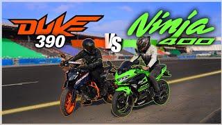 2024 Duke 390 VS Ninja 400  First Time on Youtube