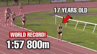 800m World Record  Phoebe Gill 17 Years Old