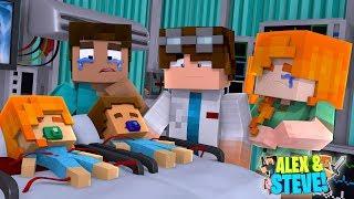 DYING BABY ALEX & BABY STEVE ARE ON LIFE SUPPORT Minecraft LIFE of ALEX & STEVE