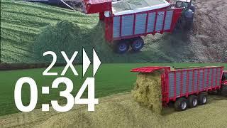 Unloading of TIM Silage trailer  forage wagon GSV 40 and GSV 58