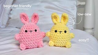 Beginner friendly crochet bunny TUTORIAL Super easy AND its low-sew