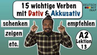 A2- Lektion 13  Verben mit Dativ & Akkusativ German verbs with dative & accusative German Grammar