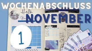 Wochenabschluss 1 Novemberbudget  Budgetplanung deutsch EinfachAnna