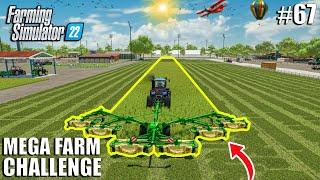 Preparing FIELD for SILAGE with 20M MOWER  MEGA FARM Ep.67  Farming Simulator 22