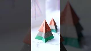 Cute origami Christmas tree Kimigami #origamichristmastree #origami #holidayswithshorts