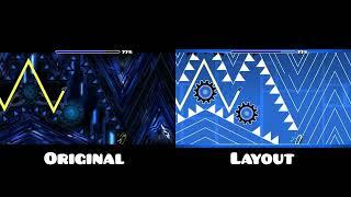 Sonic Wave Infinity Original vs Layout  Geometry Dash Comparison