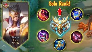 PHARSA SOLO RANK PAKAI BUILD INI AUTO WIN?  GAMEPLAY PHARSA - MOBILE LEGENDS