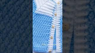 Linda chaquetita cardigan con ganchillo por Crochet for Baby IN ENGLISH TOO #shorts #ganchillo