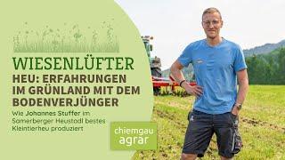 Grünland Bestes Heu mit Grasnarbenbelüfter & Bodenverjünger  regenerative Landwirtschaft