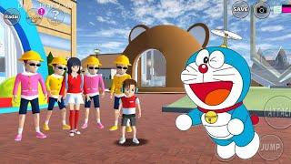 Hari ini Yuta and Mio bermain di wahana permainan taman Doraemon in Sakura School Simulator gameplay