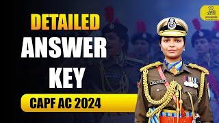 UPSC CAPF AC 2024 Detailed Answer key  CAPF AC Exam  Part 1 #capf #upsccapf #capfac