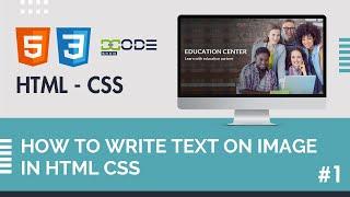 How to write text on image in HTML CSS  Text On image in CSS  Text Over Image in HTML