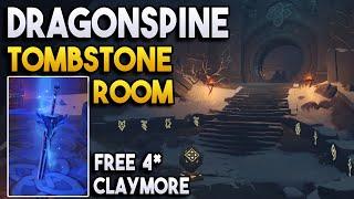 Dragonspine TombStone Room + FREE 4* Claymore - World Quests and Puzzles -【Genshin Impact】