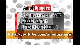 How to verify colours of  web Elements using Selenium