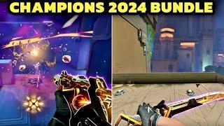 NEW CHAMPIONS 2024 Skin Bundle in Valorant  Champions 2024 Bundle In Gameplay & Animations