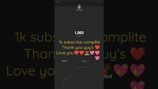 Happy 1k subscribers  ️