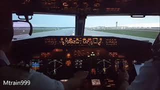 737 take off DTW cockpit