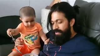 Kgf actor Yash spending time with her child