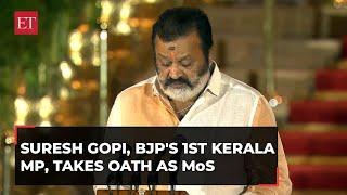 Modi Cabinet 3.0 Suresh Gopi BJPs first LS MP from Kerala takes oath as Minister of State