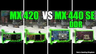 GeForce4 MX 420 vs GeForce4 MX 440 SE DDR 64 bit and 128 bit Test In 11 Games Capture Card