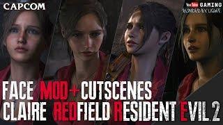 Resident Evil 2 Remake - Face Mod with The Darkside Chronicles Costume  Claire A cutscenes