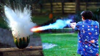 Shooting Watermelons with Exploding  Sodium Bullets