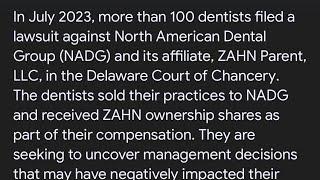 Not All DSO’s Are Created Equal  Dentists Suing North American Dental Group Parent Company 