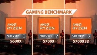 5600X VS 5700X VS 5700X3D - Cyberpunk 2077 Fortnite Witcher 3...  AMD RYZEN GAMING BENCHMARK