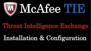 McAfee Threat Intelligence Exchange Server Installation