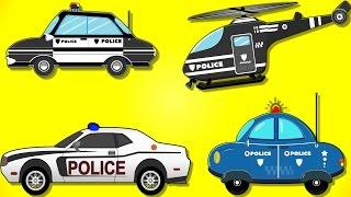 Police Car  Learn Vehicles  Car Videos  Nursery Rhymes  My Little TV