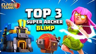 Top 3 Best TH12 Super Archer Blimp 2024 Attack Strategy - Clash of Clans