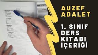  AUZEF Adalet  1. Sınıf Ders Kitabı İçeriği