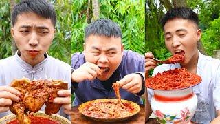 Eating Chili and Funny Pranks Compilation  Funny Mukbang  TikTok Video - Songsong and Ermao