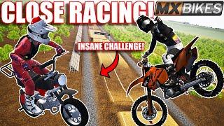 STRAIGHT RHYTHM RACING BUT WE ADDED AN INSANE CHALLENGE... MX BIKES