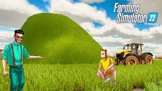 НАНИМАЕМ НА ФЕРМУ НАСТОЯЩИХ РАБОЧИХ Т.К. НАМ ЛЕНЬ УБИРАТЬ ЭТУ КУЧУ.. FARMING SIMULATOR 22