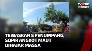 Nekat Terobos Rel Kereta Hingga Tewaskan Penumpang Sopir Angkot Dibogem Massa I tvOne Minute