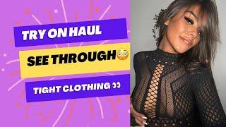 4K Transparent and Tight Try on Haul Try On Haul At The Shopping Centre with Jordan 2024